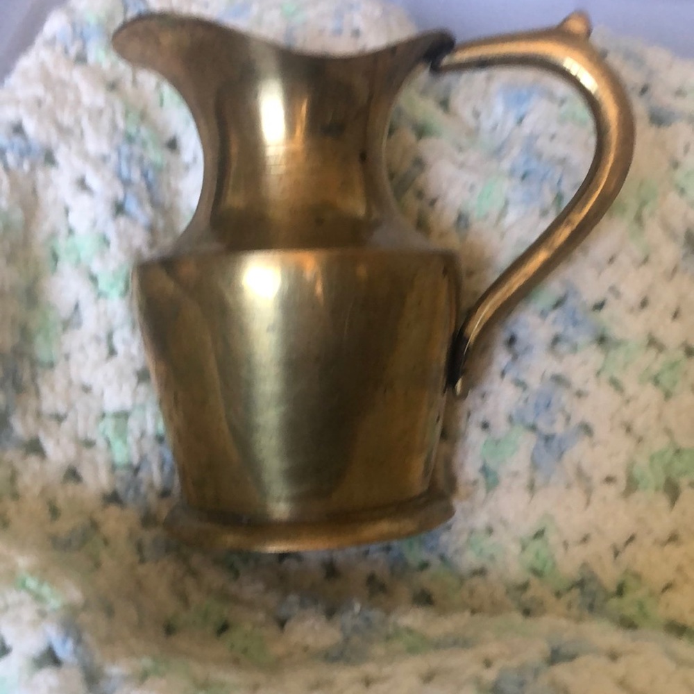 B R A S S.  pitcher/vase